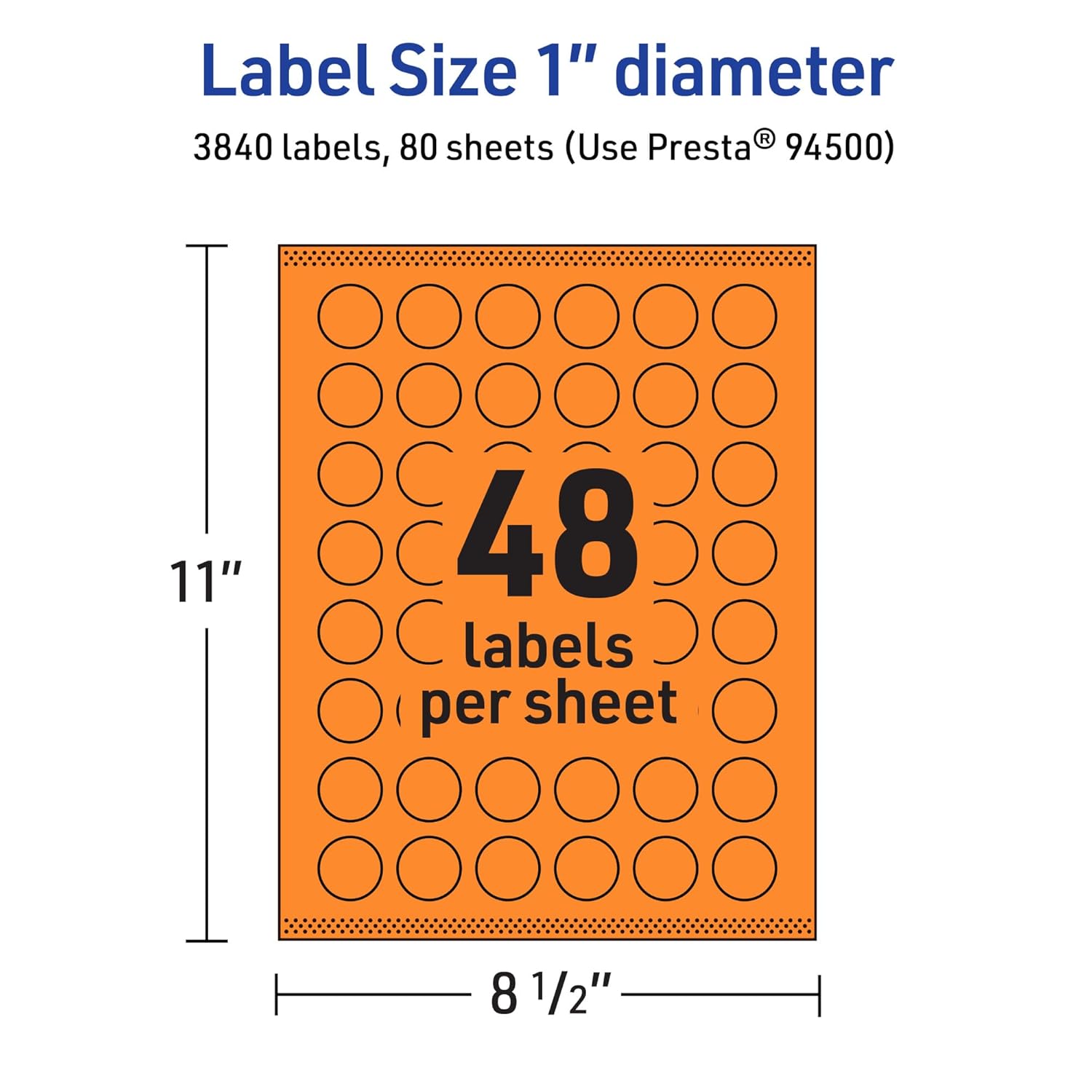 Avery Printable Round Labels, Sure Feed Technology, Print-to-the-Edge, Laser/Inkjet