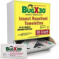 CoreTex Bug X 30 Mosquito, Tick, & Insect Repellent Wipes with 30% DEET