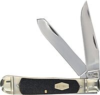 Old Timer 95OTB Genuine Bone Large Gunstock Trapper 7.3in S.S. Traditional Folding Knife with 3.1in Clip Point and Bone
