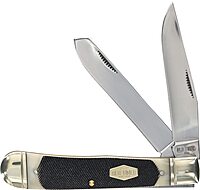 Old Timer 95OTB Genuine Bone Large Gunstock Trapper 7.3in S.S. Traditional Folding Knife with 3.1in Clip Point and Bone