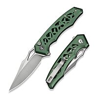 CIVIVI Anaaki Folding Pocket Knife 2.98\" Nitro-V Blade Aluminum Skeletonized Handle