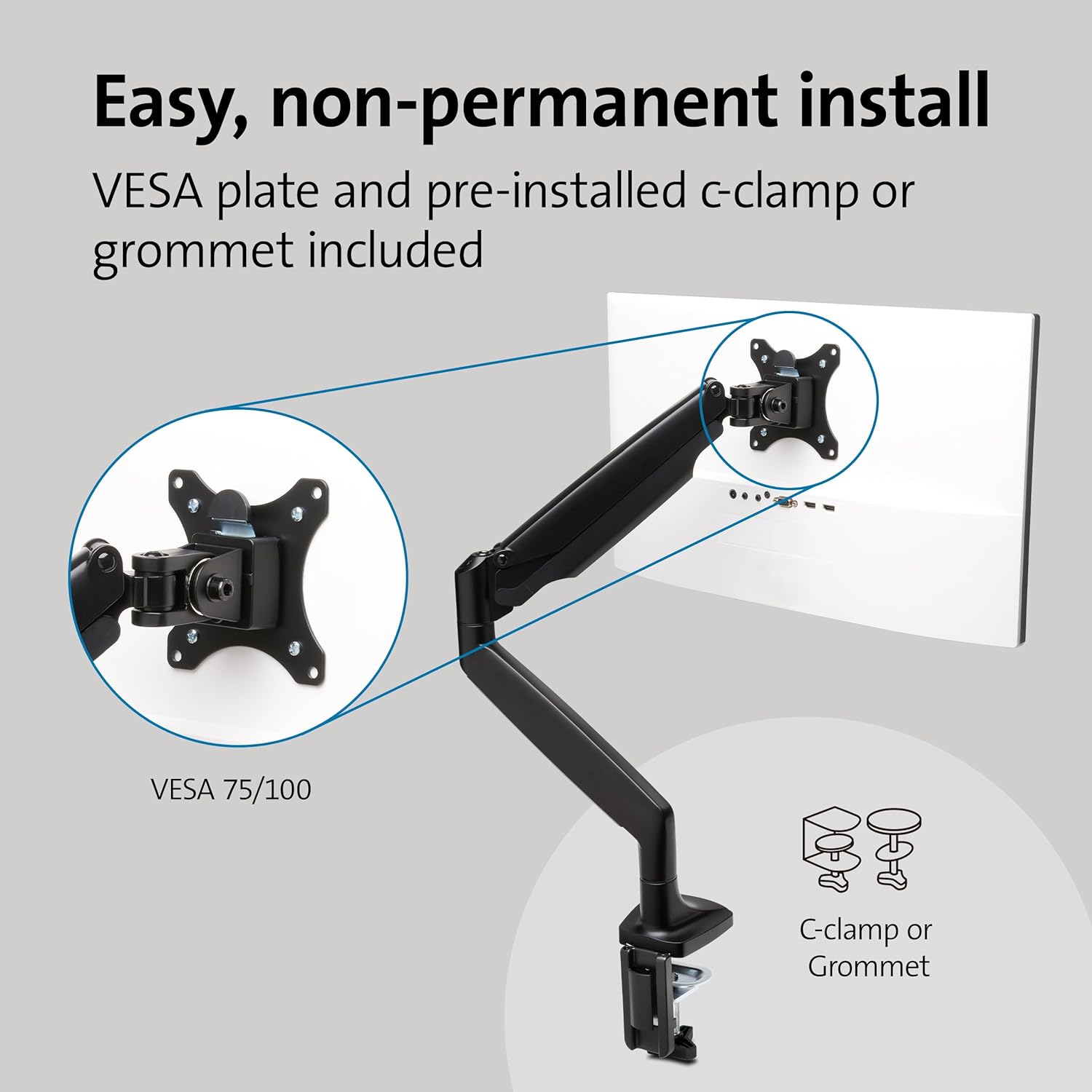 Kensington SmartFit One-Touch Height Adjustable Monitor Arm
