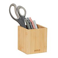 MIND READER Bamboo Desktop Organizer Office Storage