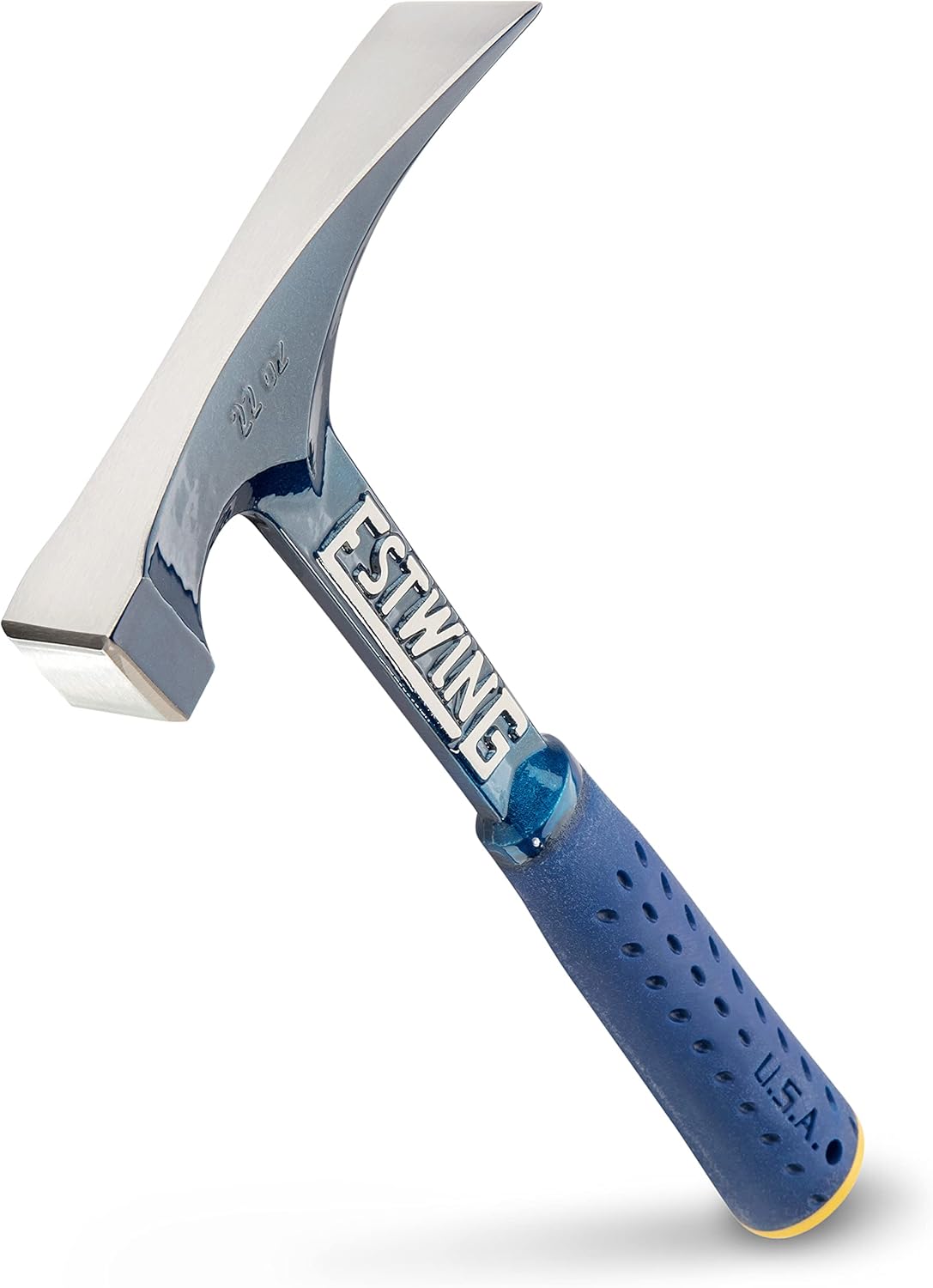 ESTWING Bricklayer's/Mason's Hammer - 22 oz Masonry Tool with Forged Steel Construction & Shock Reduction Grip