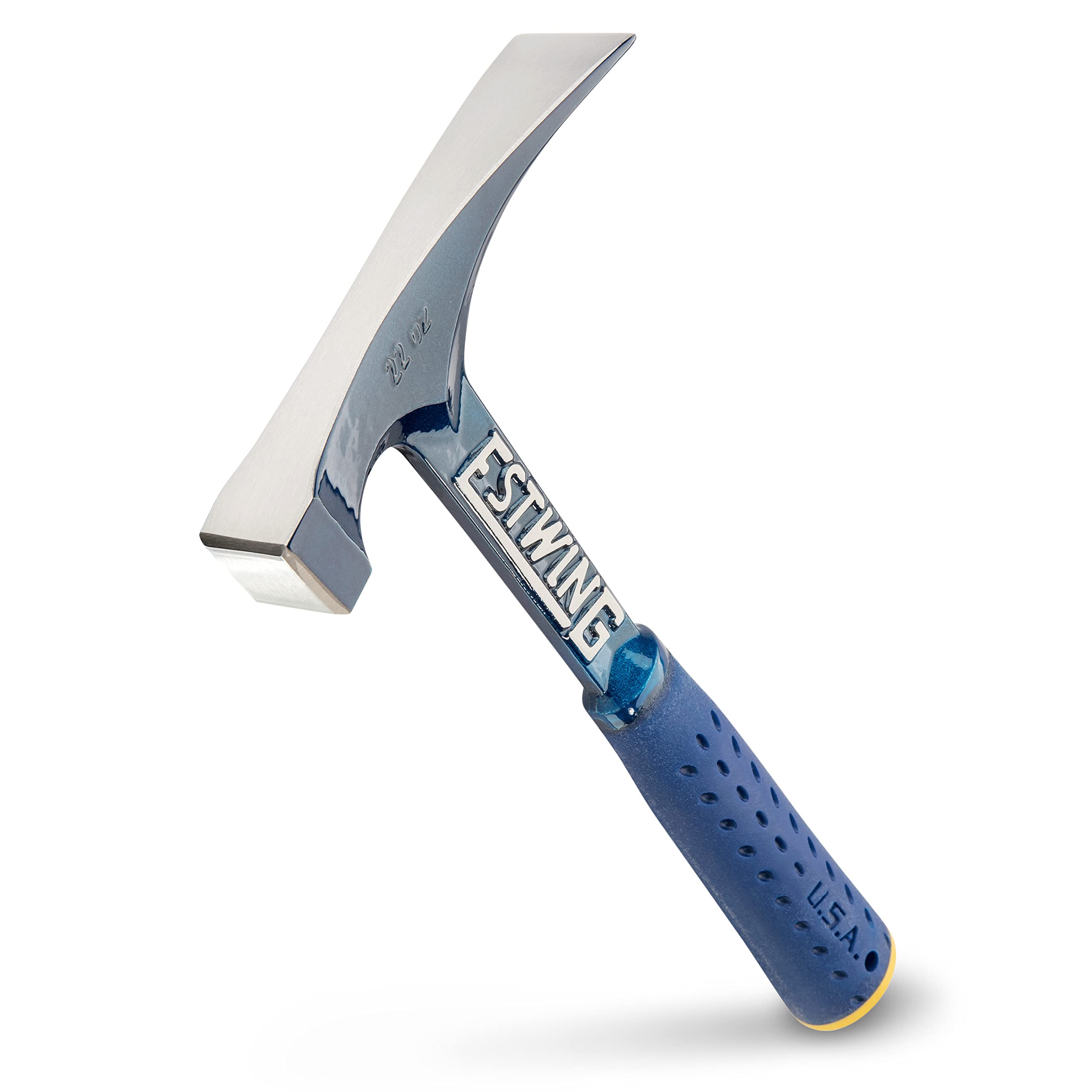 ESTWING Bricklayer's/Mason's Hammer - 22 oz Masonry Tool with Forged Steel Construction & Shock Reduction Grip