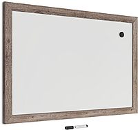 U Brands Decor Magnetic Dry-Erase Board, 36in X 24in, Rustic Wood Frame, Actual Size 35in X 23in (4890U00-01)