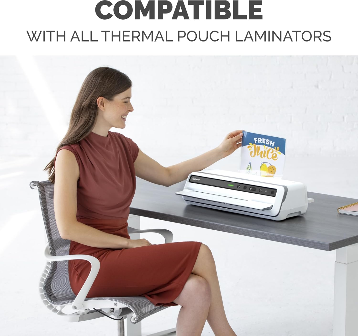 Fellowes Thermal Laminating Pouches, ImageLast, Jam Free, Letter Size, 5 Mil, 100 Pack (52040)