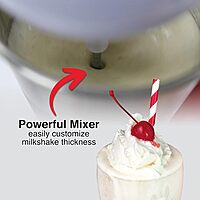 Nostalgia Two-Speed Electric Coca-Cola Limited Edition Milkshake Maker and Drink Mixer, Includes 16-Ounce Stainless Steel Mixing Cup and Rod, Red Coke