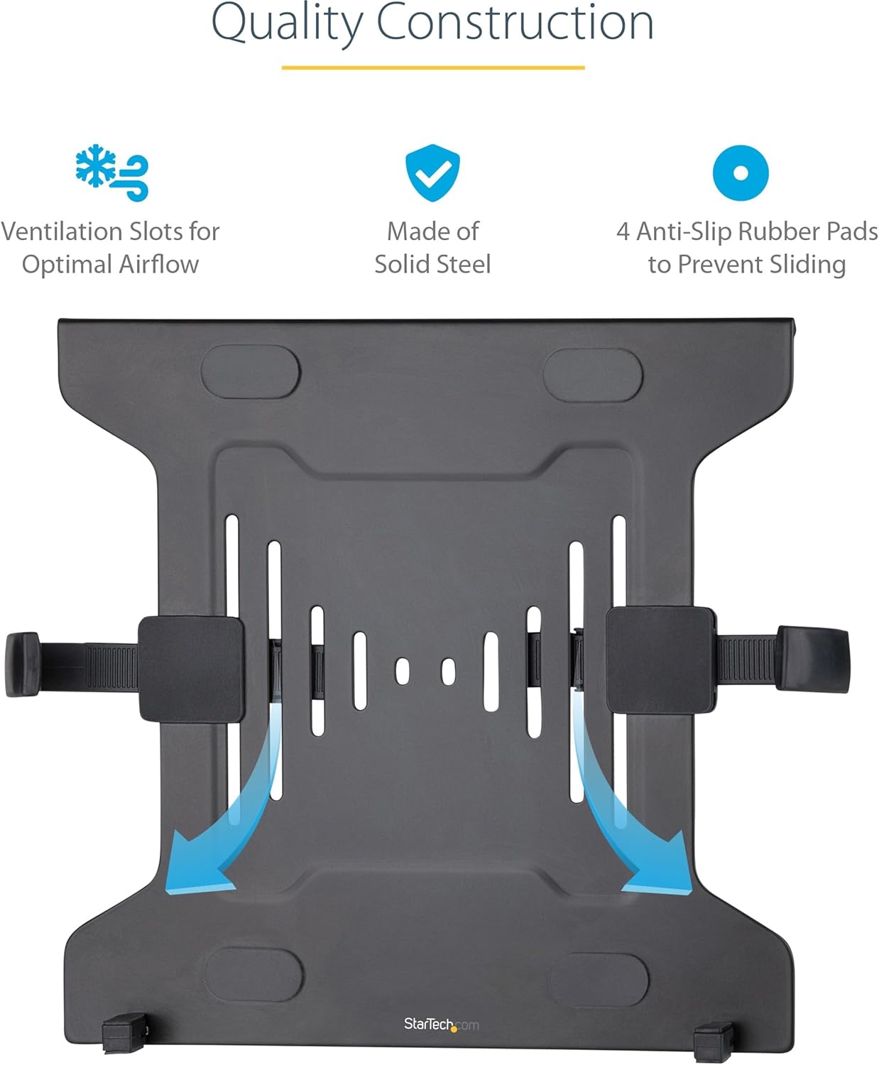 StarTech.com VESA Laptop Tray - Adjustable Monitor Arm Laptop Tray Secures Notebooks (4.5kg / 9.9lb)