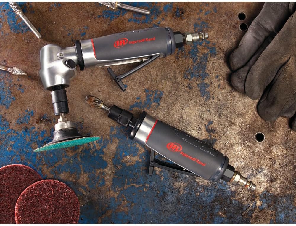 Ingersoll Rand 5102MAX Air Die Grinder – Right Angle, Ergonomic Grip, 0.4 HP and 20,000 RPM Motor, Lightweight Tool