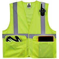 Ergodyne GloWear Safety Vest, Mesh 8220HL, Type R Class 2, 4X/5X, Lime