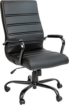 Flash Furniture Whitney Swivel LeatherSoft Desk Chair with Padded Seat and Armrests