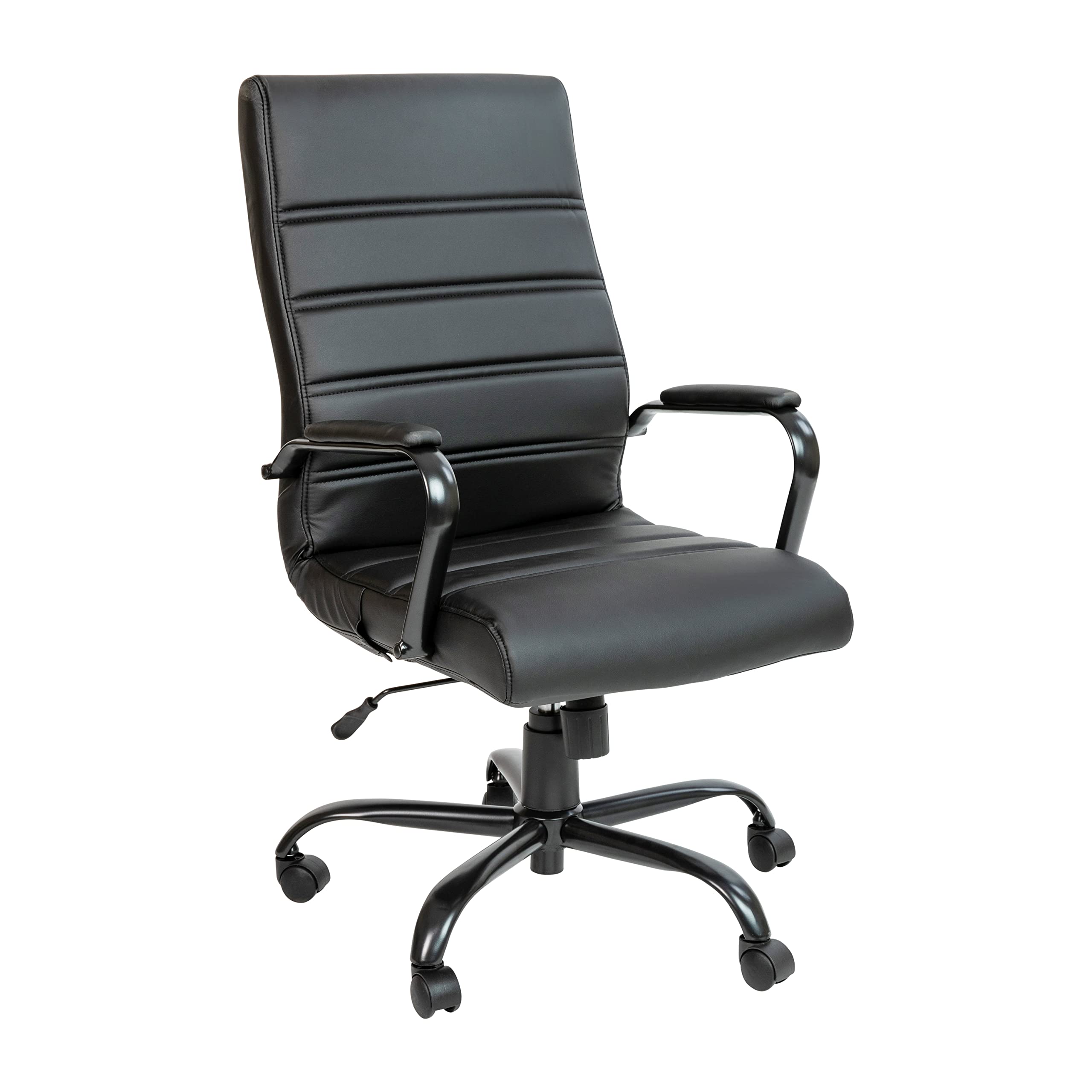 Flash Furniture Whitney Swivel LeatherSoft Desk Chair with Padded Seat and Armrests