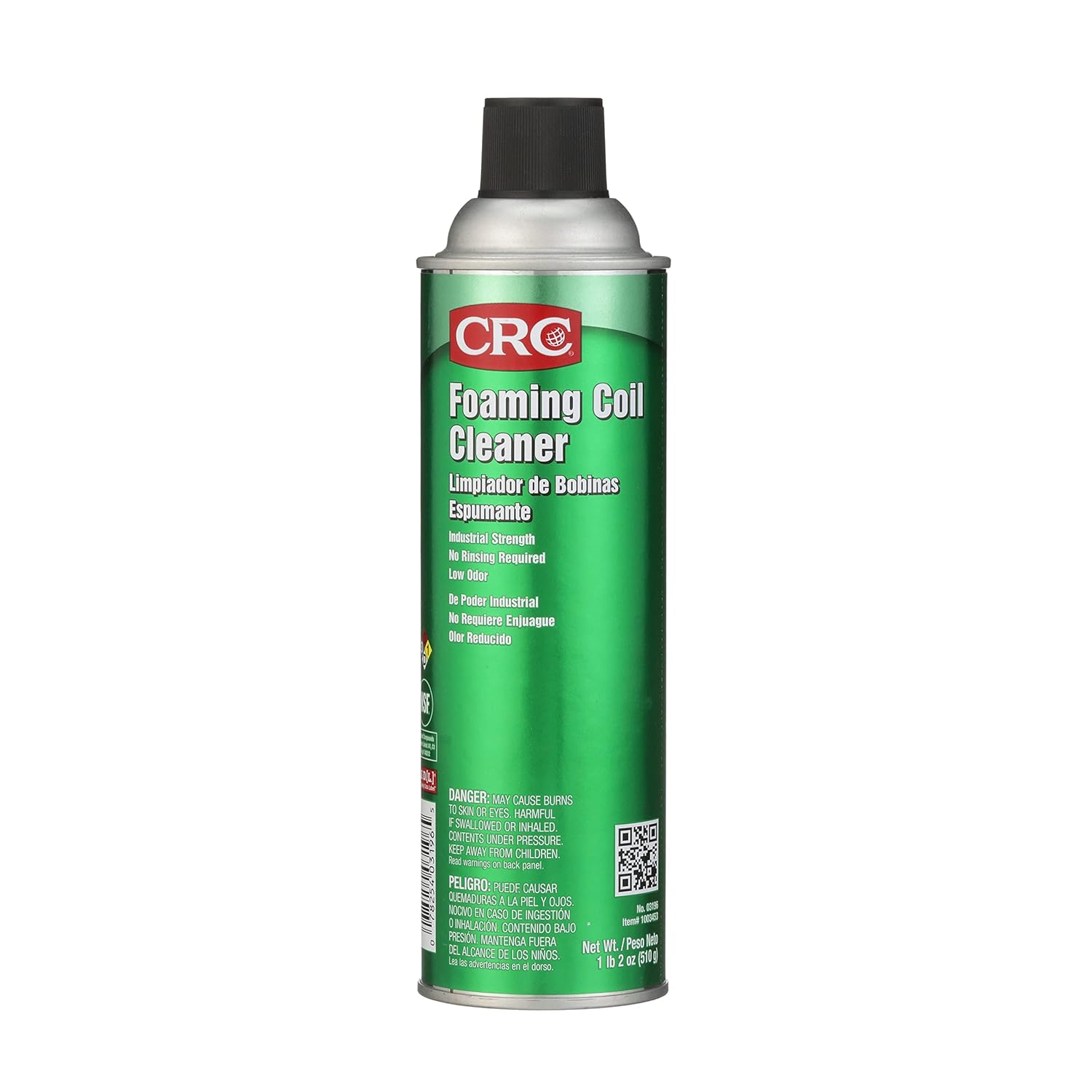 CRC Foaming Coil Cleaner, 18 Wt Oz, Water-Based, Heavy-Duty Cleaner For Air Conditioning And Refrigeration Condensers