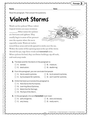 Scholastic Comprehension Skills: 40 Short Passages For Close Reading, Grade 5