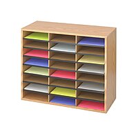SAFCO Wood Corrugated Literature Organizer, Letter-Size