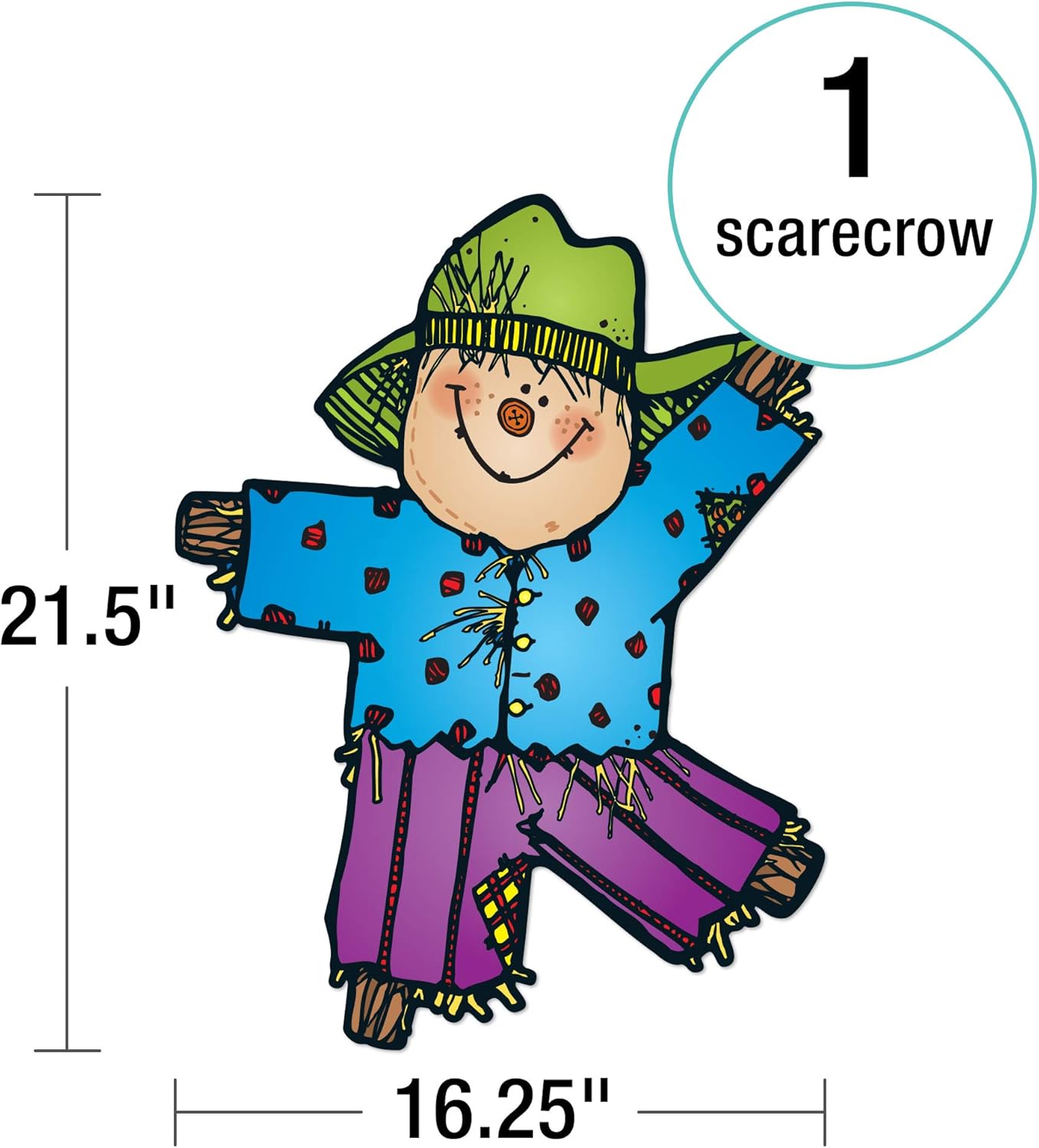Carson Dellosa 32pc Pumpkin Patch Farmhouse Bulletin Board Set, Scarecrow, Pumpkins