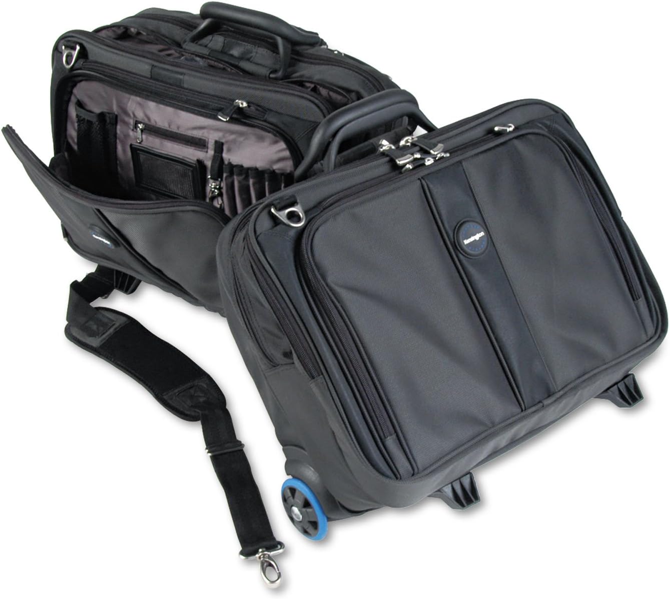 Kensington Contour Rolling Laptop Case, Ballistic Nylon, Fits up to 17"