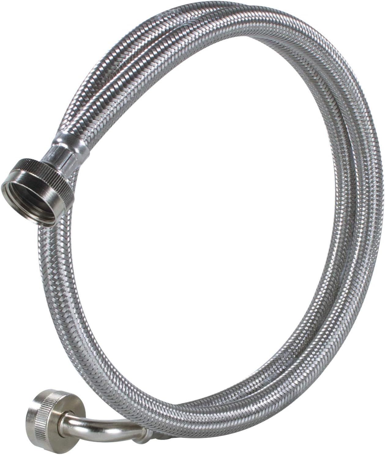 Certified Appliance Accessories Washing Machine Hose with 90 Degree Elbow, Hot or Cold Water Supply Line, 5 Feet