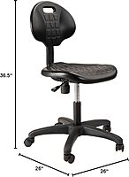 National Public Seating Ribbed Ventilation Design Height Adjustable Task Chair with Polyurethane Seat and Waterfall Edge