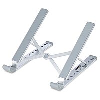StarTech.com Foldable Laptop Riser Stand, Portable Height Adjustable Ergonomic Laptop Stand