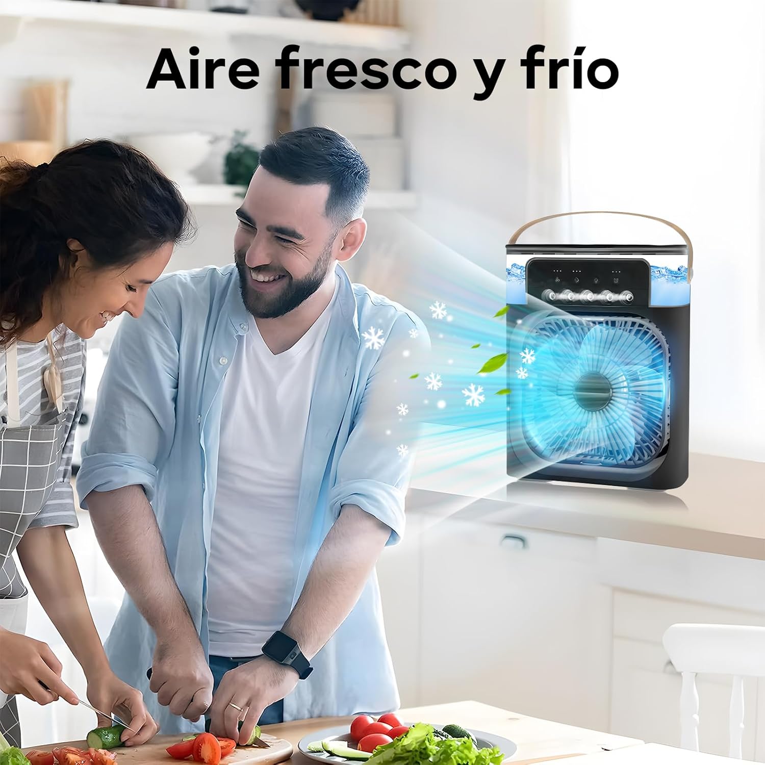 Ventilador Portatil,Mini Enfriador de Aire Por Evaporación,Refrigeración
