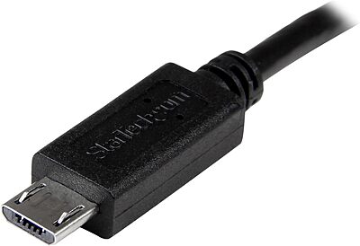 StarTech.com 8in Micro USB to Micro USB Cable - Male to Male - Micro USB OTG Cable for Your Mobile Device (UUUSBOTG8IN)