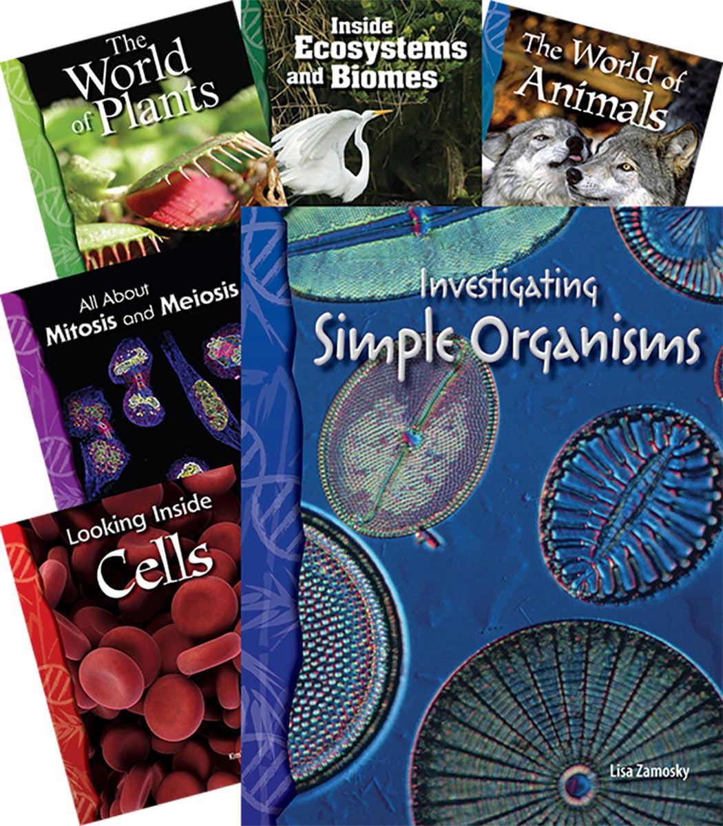 Teacher Created Materials Life Science Book Set, Grades 6 - 8, Set Of 8 Books