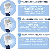 Secador de Pelo Portátil de Mano para Perros,600W