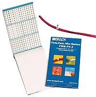 Brady PWM-PK-2 B-500 Matte Repositionable Vinyl Cloth, Black On White Color Porta-Pack Letter