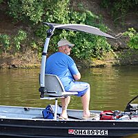 TACO Marine T10-4000-3 ShadeFin Mini with Bag & Swivel Seat Mount Kit - White