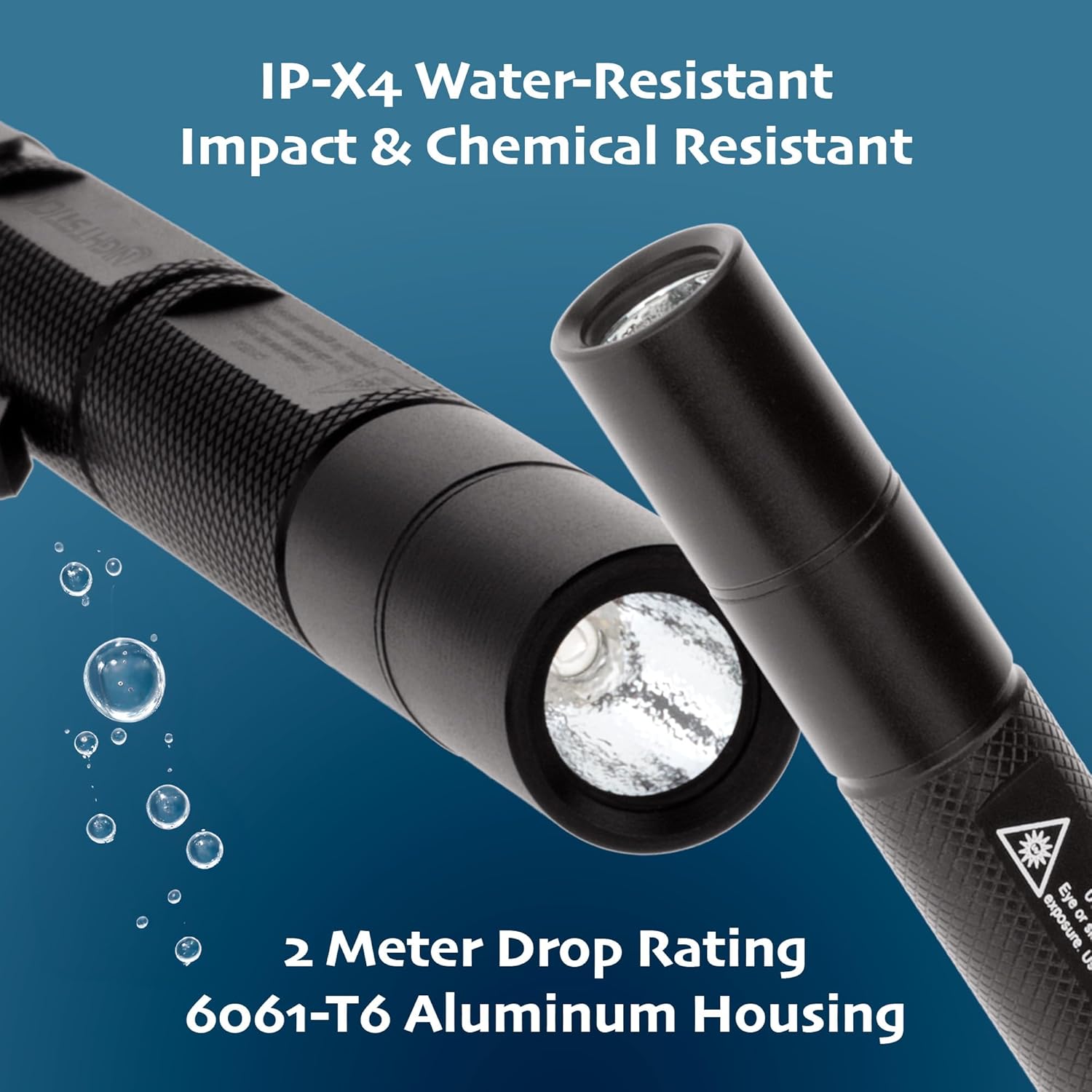 Nightstick MTU-106 Mini-TAC UV Flashlight with 2 AAA, Black,Small