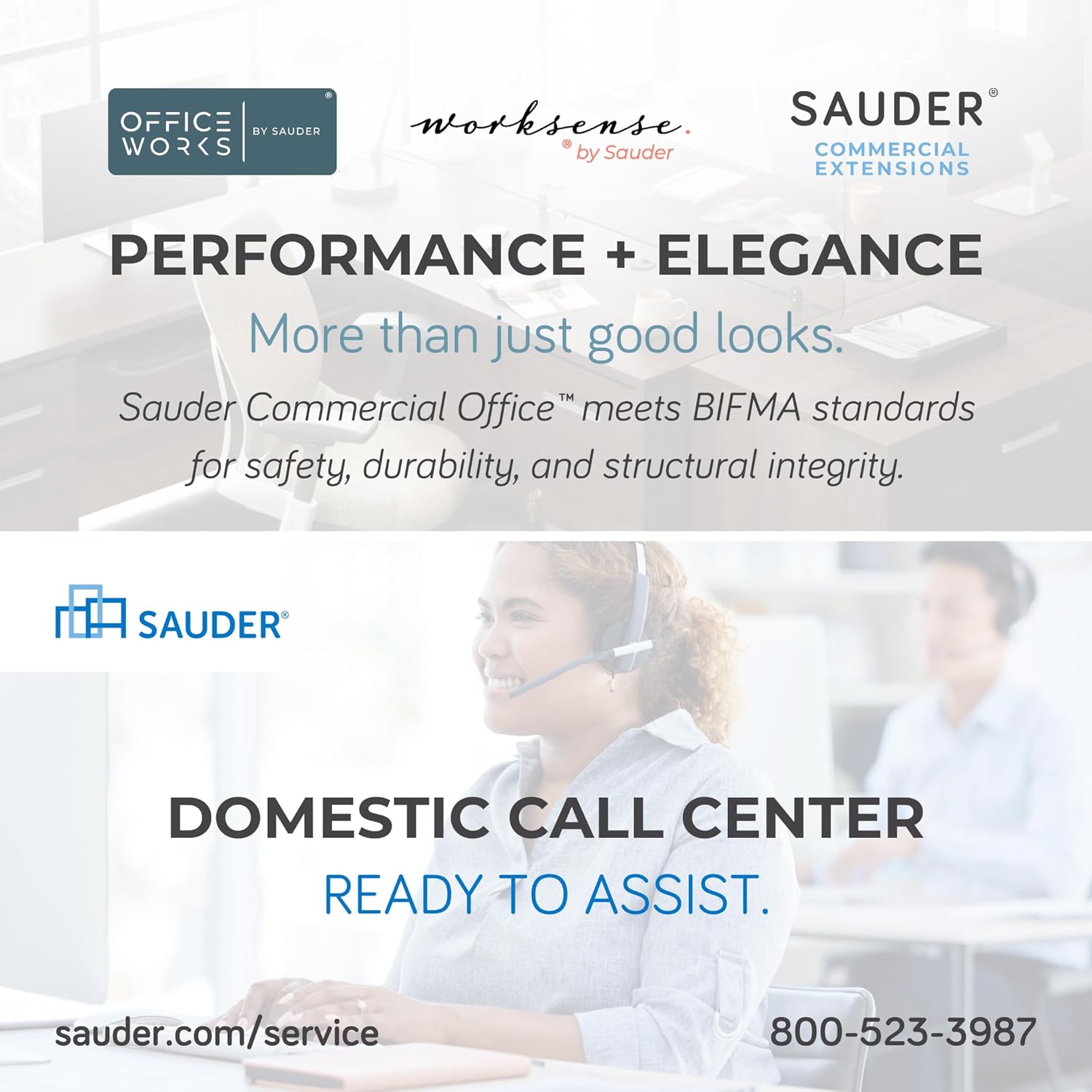 Sauder Clifford Place 29-1/2inW x 18-1/2inD Lateral 2-Drawer File Cabinet, Grand Walnut