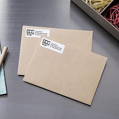 Avery Matte White Rectangle Labels, Sure Feed Technology, 1.25" x 1.75"