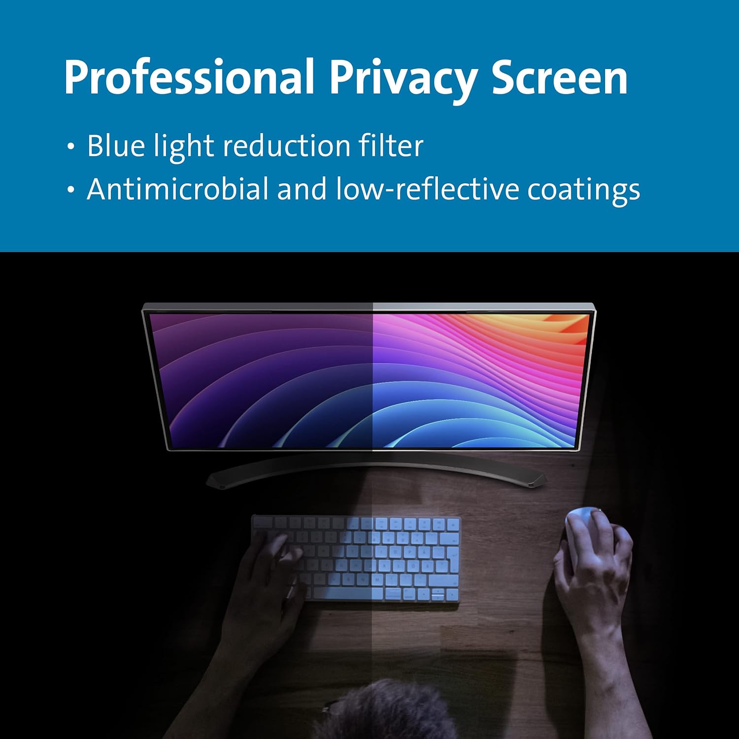 Kensington MagPro Monitor Privacy Screen with Magnetic Strip