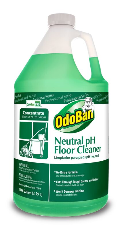 OdoBan Professional Series Neutral pH No Rinse Floor Cleaner Concentrate, 1 Gallon 128 Fl Oz (Pack of 1) Concentrate
