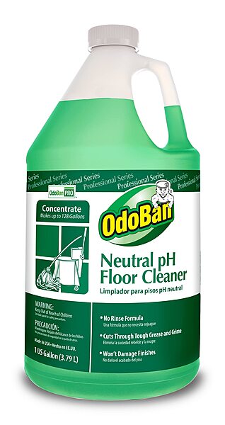 OdoBan Professional Series Neutral pH No Rinse Floor Cleaner Concentrate, 1 Gallon 128 Fl Oz (Pack of 1) Concentrate
