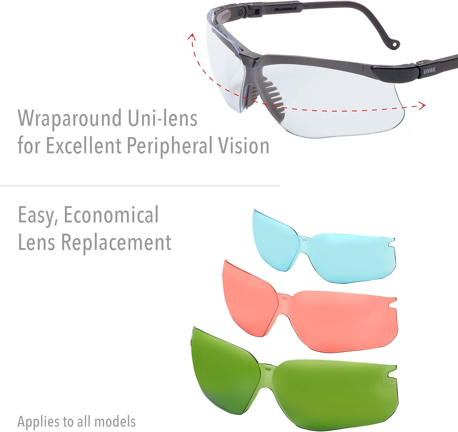UVEX Genesis Safety Glasses with Uvextreme Anti-fog Coating