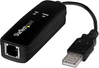 StarTech.com USB 2.0 Fax Modem - 56K External Hardware Dial Up V.92 Modem/ Dongle/Adapter - Computer/Laptop Fax Modem