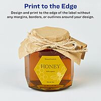 Avery Matte White Hexagon Labels, Sure Feed Technology, 2.5" x 2-57/64", 150 White Labels, Print-to-The-Edge, Permanent Adhesive, Laser/Inkjet Printable 150 labels