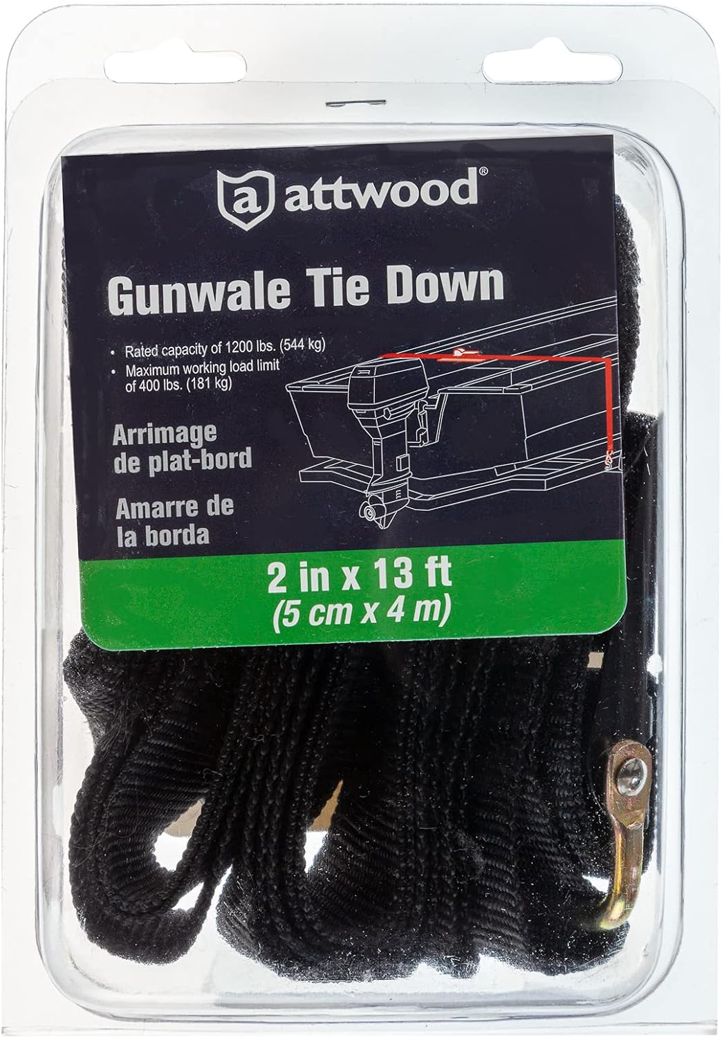 Attwood Quick-Release Gunwale Strap 2" x 13'