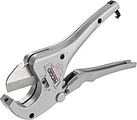 RIDGID 23498 Model RC-1625 Aluminum Ratchet Action 1/8" to 1-5/8" Plastic Pipe And Tubing Cutter, Silver, Small