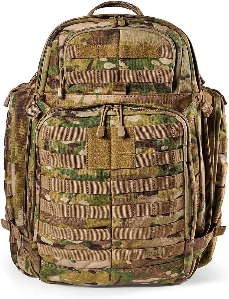 5.11 Tactical Backpack, RUSH 72 2.0 Military Survival Molle Back Pack with Laptop Compartment, Large, 55L, Multicam