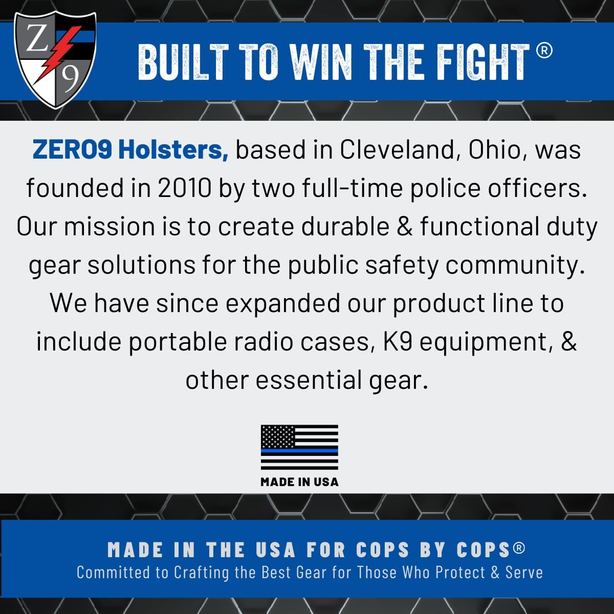 ZERO9 HOLSTERS Model 5036 Portable Radio Case for Kenwood/Viking VP6000/VP8000 Extended Battery