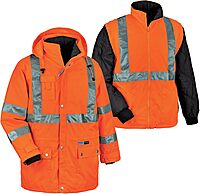 ERGODYNE GloWear 8385 Type R Class 3 High-Visibility 4-in-1 Reflective Safety Jacket