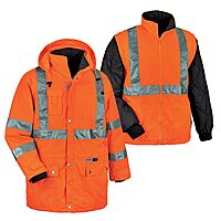ERGODYNE GloWear 8385 Type R Class 3 High-Visibility 4-in-1 Reflective Safety Jacket