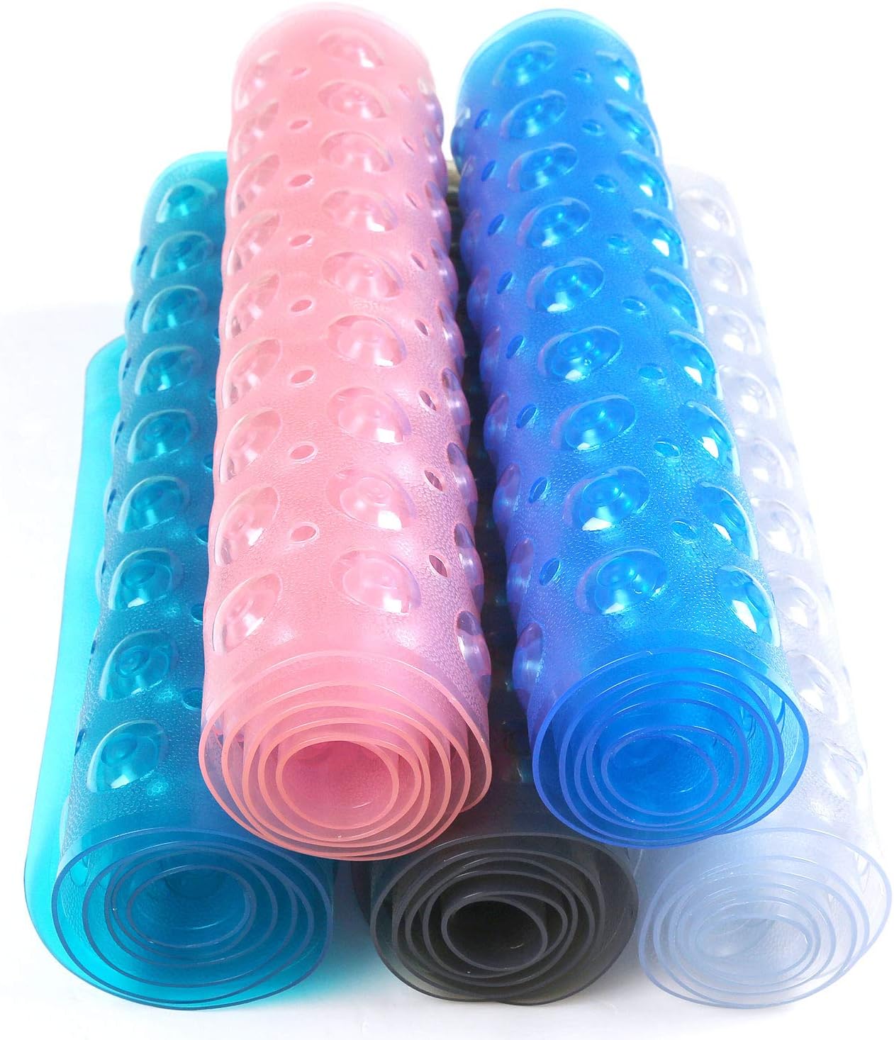 HealthSmart Bath Mat Extra Large No Slip Shower & Bathtub Mat with Suction Cups and Drain Holes for Anti-slip Grip