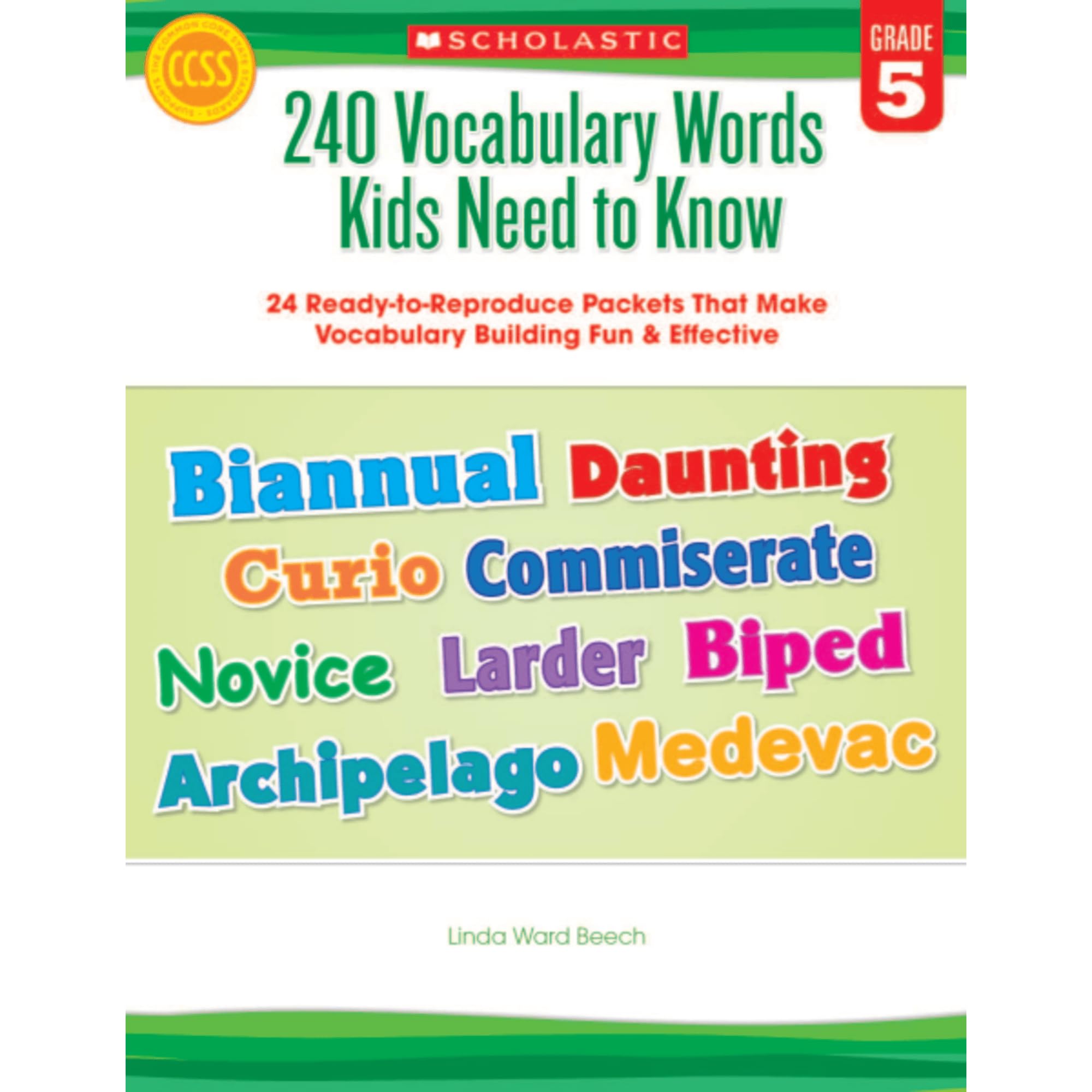 240 Vocabulary Words Kids Need to Know: Grade 5: 24 Ready-to-Reproduce Packets Inside!