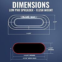 BLACK OAK Low Pro Marine Spreader Light - Flush Mount, 2000 Lumens, 120° Beam, IP69K