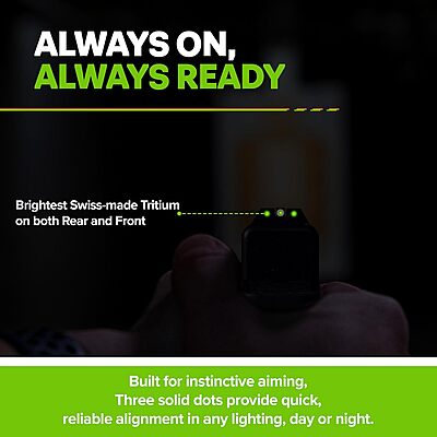 MEPROLIGHT Hyper-Bright Tritium Day/Night Pistol Sight Set